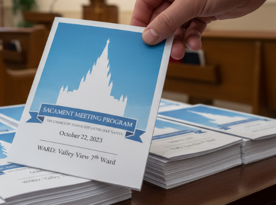 Sunday meeting program created in Bishopric Connect